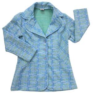 VTG Jane Colby woman's 3 button blazer Mod/GoGo 70's size 13-14 made in USA